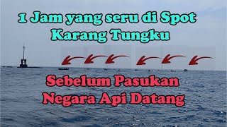 LAGI ASYIK PESTA STRIKE DI SPOT KARANG TUNGKU, PASUKAN NEGARA API (NELAYAN TONGKOL) DATANG MENYERANG