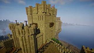 viking village w castle minecraft cinematic 1080p