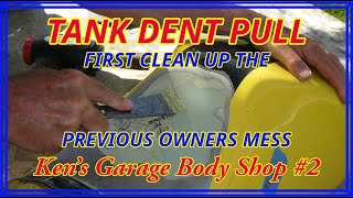 GAS TANK DENT PULL #2 – DID I WIN? - RZ350 FUEL TANK