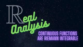 Continuous functions are Riemann integrable