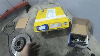 renault scenic how to change front brake pads and disk