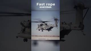 US Marines conduct fast rope exercises at Knox Air Force Base near Yuma, Arizona