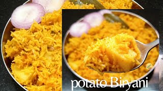 Easy Potato Biryani in pan Recipe | Aloo Biryani in pan | Stove top Potato Biryani| Veg Biryani