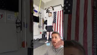 Double shoulder rack KB squat with shoulder press