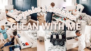 CLEAN AND ORGANISE WITH ME | ORGANISE & DECLUTTER MY SONS BEDROOM | Emma Nightingale