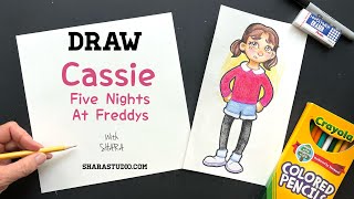 How to draw Cassie from five nights at Freddy’s