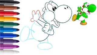 Comment dessiner yoshi étape par étape