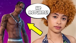 ICE SPICE CONFIRMED THAT TRAVIS SCOTT WILL RETURN TO FORTNITE? When will Travis Scott come back shop