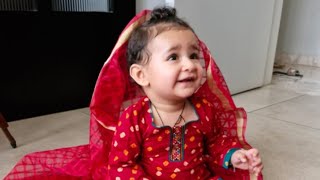 Saant kali kali maa*Durga Stuti,*My grand daughter Meera's 1st Navratri Pooja*2024