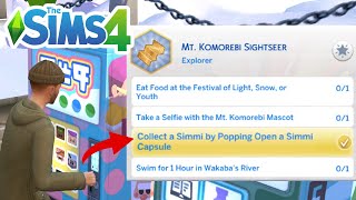 How To Collect A Simmi by Popping Open a Simmi Capsule (Mt. Komorebi Aspiration) - The Sims 4