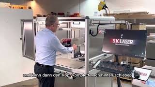 SK LASER Kranbeladung Lasermaschine