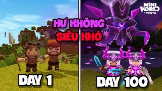 Mình cùng em trai sống sót 100 ngày trong Mini World Hư Không!