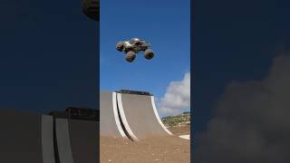 Hitting the vert ramp #monstertruck #stunt #gopro #4x4 #monsterjam #vert #flip #losi #rc #shorts