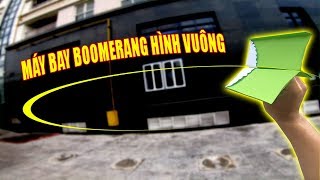 Cách gấp máy bay boomerang hình vuông | paper plane | Gấp máy bay