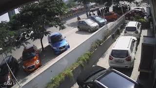 Hyderabad car accident cctv