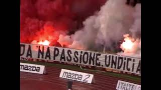 Roma - Lazio 2002/2003 ultras Roma - videotifo curva sud in azione - coreografia e tifo - amarcord