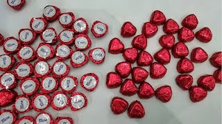 Heart Chocolate foil wrapping machine with sticker