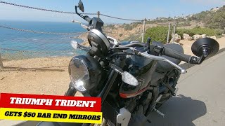 Installed Bar End Mirrors On My Triumph Trident 660