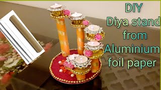 Diya stand/candle holder diy/Diwali decorations at home/Diwali decoration ideas