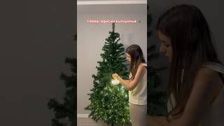 Yılbaşı Ağacını Kuruyoruz 🎄 Süsleri nasıl yaptığım, her detayıyla kanalımda ♥️ #christmas