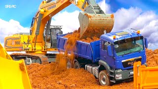 SUPER LONG MOVIE - RC TRUCK TIPPER IN ACTION - RC EXCAVATOR WORKING IN THE MUD -