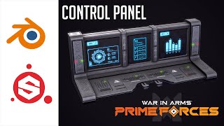 Control Panel High Poly, Baking and Texturing with Blender and Substance Painter | #WarInArms