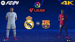 FC 24 - Real Madrid vs Barcelona Ft. Mbappe, Nico Williams, Vini Jr. | [4K60]