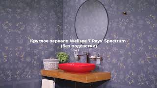 Зеркало Wellsee 7 Rays Spectrum круглое черный контур