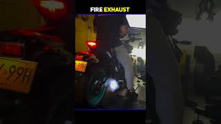 Fire exhaust show crezy bike exhaust