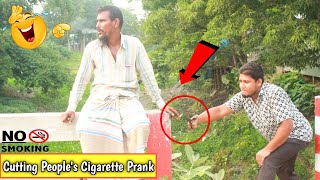 2022 Update Cutting Peoples Cigarette Prank Part 8 ! STOP Smoking ! Try To Not Lough!