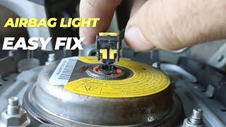 EASY FIX LESS THAN 5 MINUTES Spring Clock and Airbag light