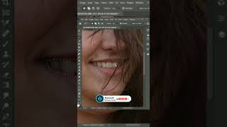 Highly realistic teeth whitening in photoshop #shorts