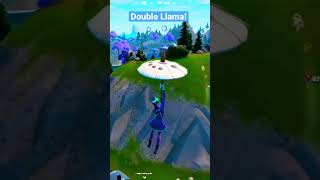 Insane double llama in Fortnite!! #fortnite #fortnitellama #shorts