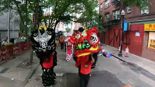 LION DANCE | Walk to Mid Autumn Festival Boston's Chinatown 9 2023 #liondancekid