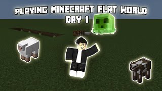 Playing Minecraft Flat World [ep 1]