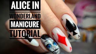 ALICE IN WONDERLAND NAILART TUTORIAL 😍