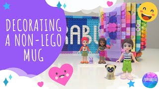 Decorating a janky non-Lego mug - festive gift fun using official Lego DOTS & my rainbow aesthetic