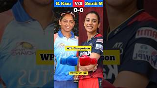 Harmanpreet Kaur vs Smriti Mandhana WPL Comparison Shorts video #shorts #youtubeshorts #wpl2024