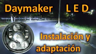 La mejor luz LED para tu moto - adaptación de faro DAYMAKER - Bajaj Avenger 220