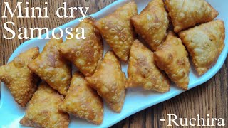 Diwali special snacks mini dry samosa | Crispy and tasty farsan samosa recipe | Ruchira