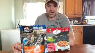 Survival food option. Mountain House and Wise Company freeze dried food.