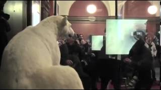 The moment the stuffed version of Knut the polar bear is unveiled