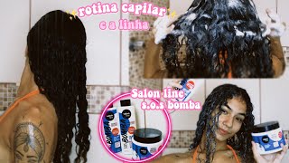 rotina capilar com salon line s.o.s bomba❤️