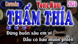 Thấm Thía Karaoke Nhạc Sống |Tone Nam | Beat Chuẩn