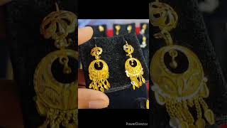 beautiful gold earrings #goldaccessories #youtubeshorts