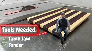 How To Make A Cutting Board With Only A Table Saw & Sander