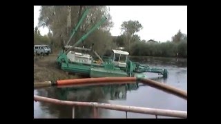 Сборка и спуск земснаряда "Watermaster" на Колокше.