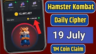 19 july Daily Cipher Code Hamster Kombat | Hamster Combat Cipher Code july 19 |Hamster Kombat Cipher