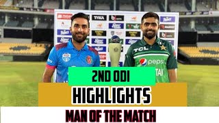 Pakistan vs Afghanistan 2nd odi 2023 | Highlights| man of the match