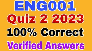 Eng001 Quiz 2 2023 || Eng001 quiz no  2 2023 || Eng001 quiz 2 fall 2023